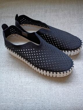 Ilse Jacobsen Tulip Black Comfort Slip-On Shoes Size 37